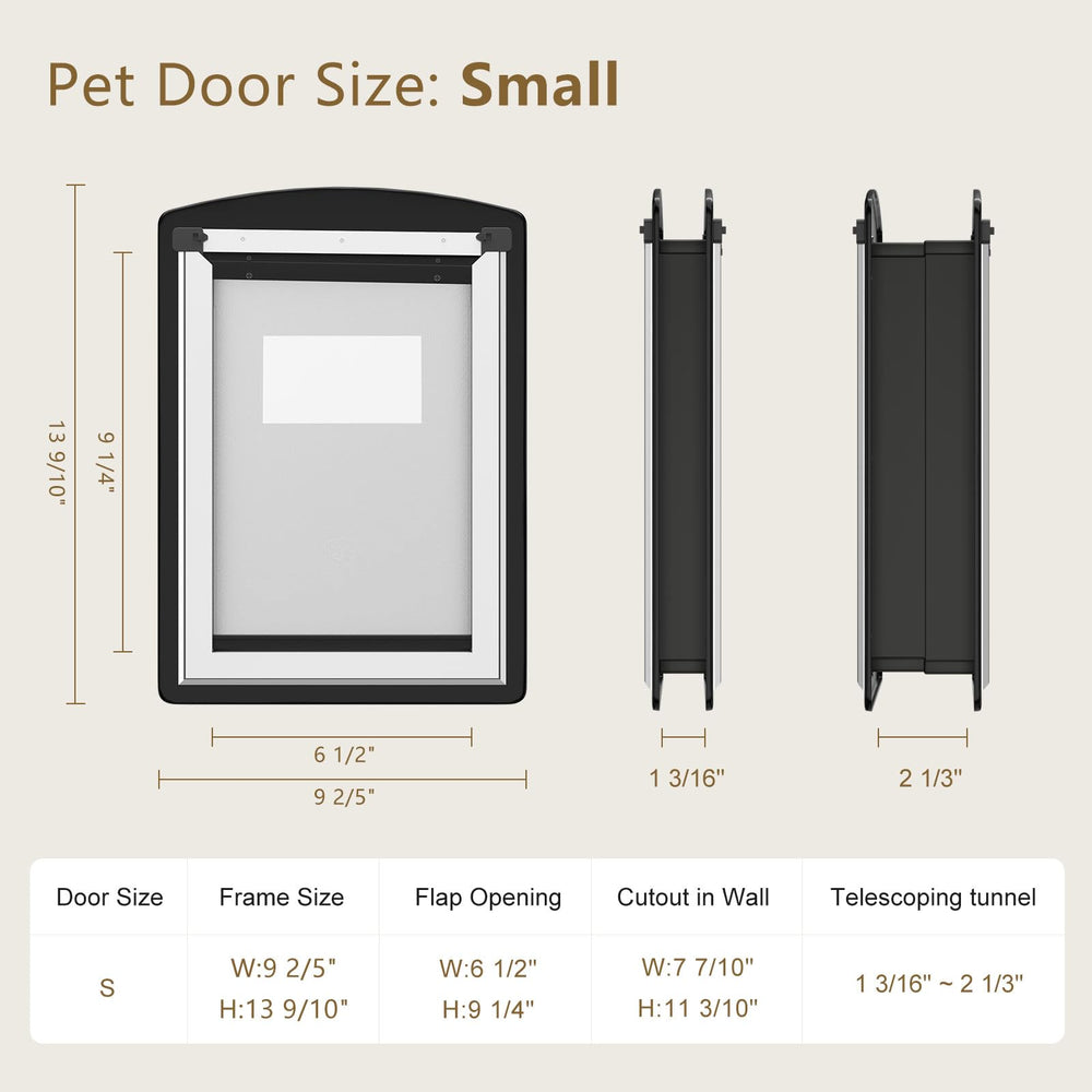 MAVRICFLEX cat door rust-resistant stainless steel for year-round use.