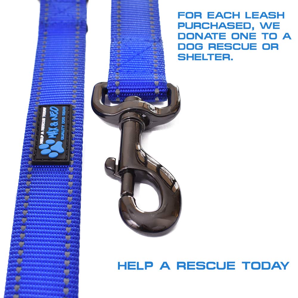 Max and Neo leash highlighting soft neoprene handles for comfortable gripping