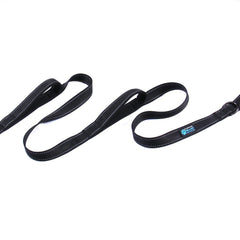 Middle handle at 44 inches helps control strong pullers during busy walks.