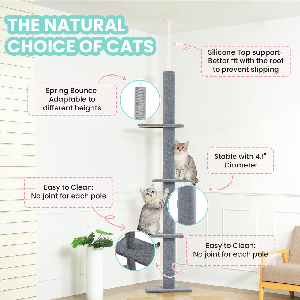 Max & Marlow 4-inch thick scratching post for durable use.