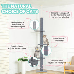 Max & Marlow 4-inch thick scratching post for durable use.
