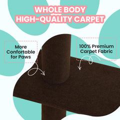 Max & Marlow soft carpet-wrapped paw post for comfortable climbing