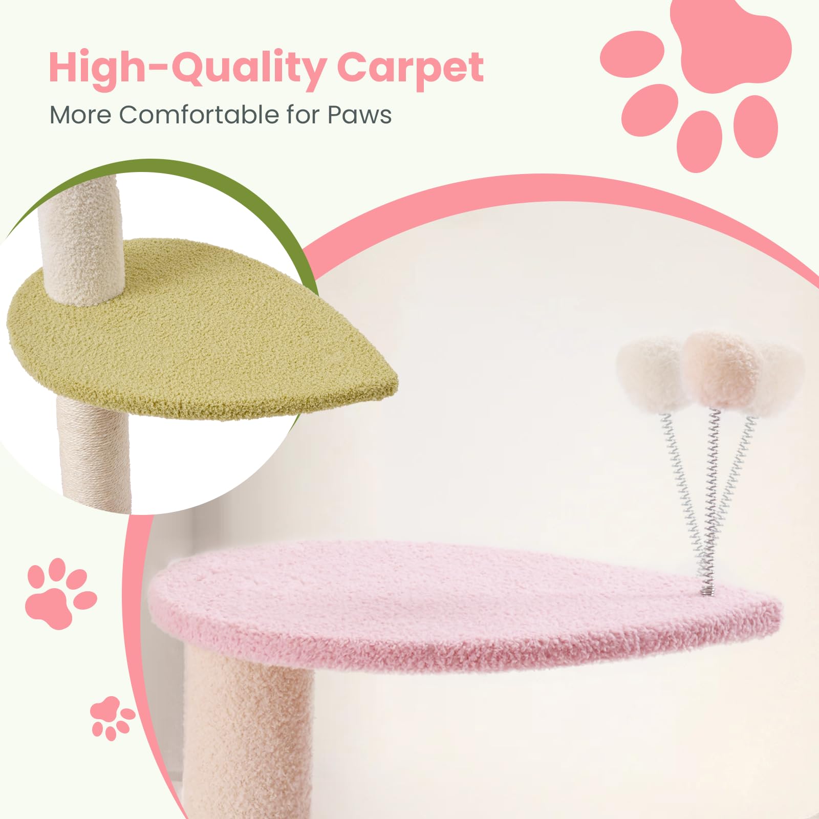 Max & Marlow vertical space-saving design frees floor space while entertaining cats