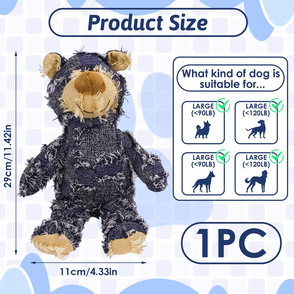 MAXBECK Dog Companion bear toy, side view, built for aggressive play.
