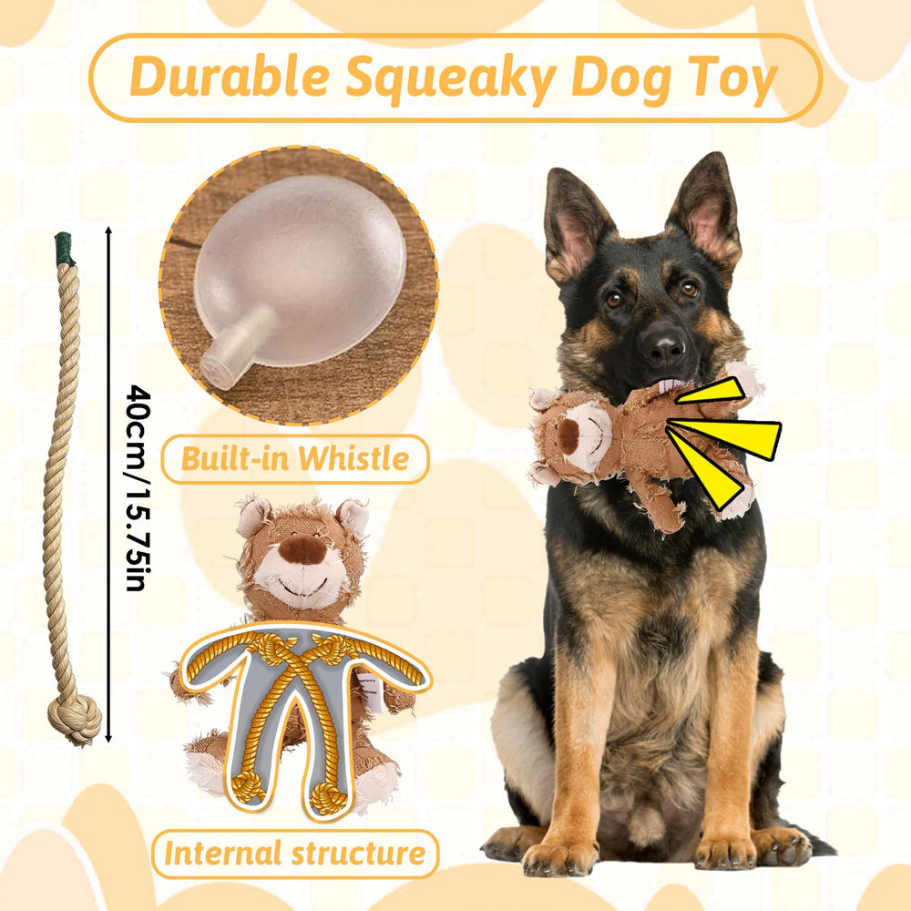 MAXBECK Soft plush bear texture provides cuddly feel for dogs.