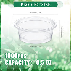 Maxcheck gecko feeding cups show 0.5 oz capacity clearly.