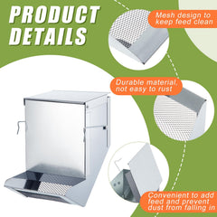 Maxcheck rabbit feeder 2lb capacity supports longer feeding between refills.