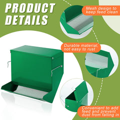 Maxcheck large-capacity rabbit feeder holds up to 3 pounds of feed.