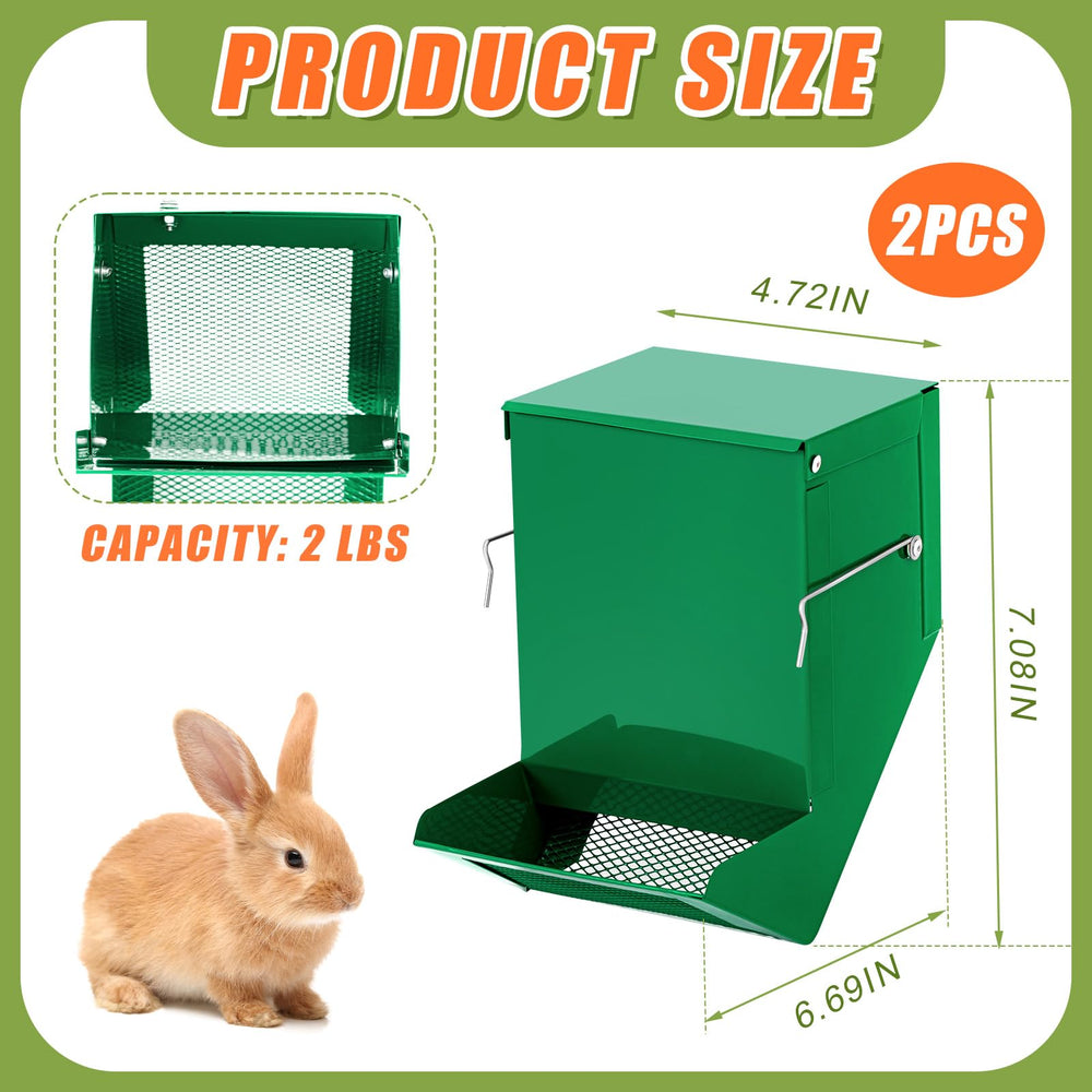 Maxcheck rabbit feeder lid design: top cover keeps dust out.