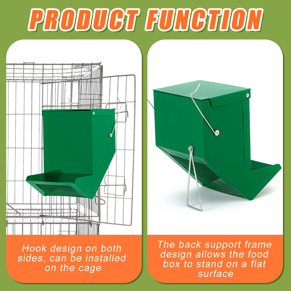 Maxcheck rabbit feeder metal construction: weather-resistant and chew deterrent.