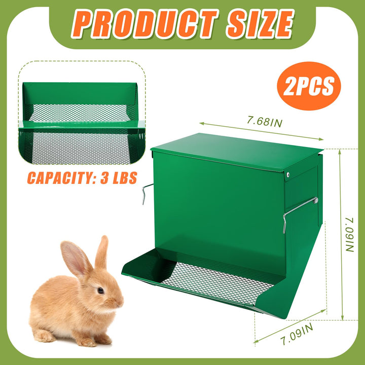 Maxcheck rabbit feeder designed for easy hanging indoors or outdoors.