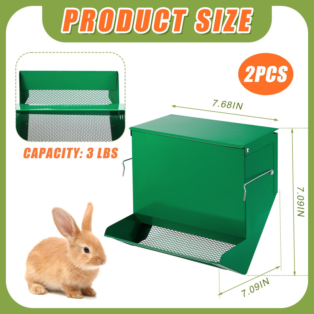 Maxcheck rabbit feeder designed for easy hanging indoors or outdoors.