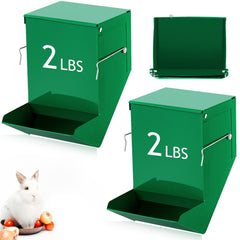 Maxcheck rabbit feeder top view showing integrated lid and compact profile