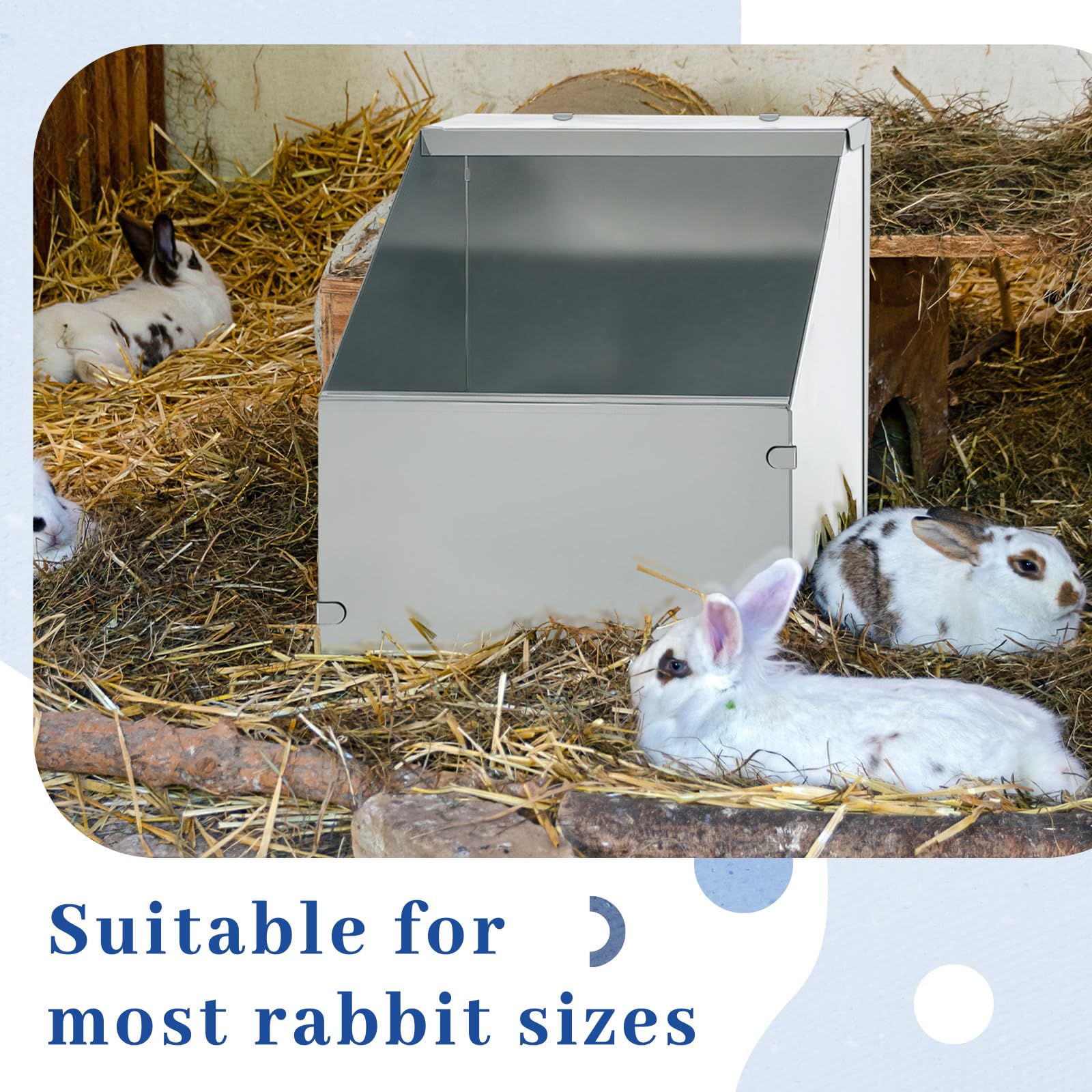 Maxcheck rabbit nesting box indoor outdoor use supports versatile placement