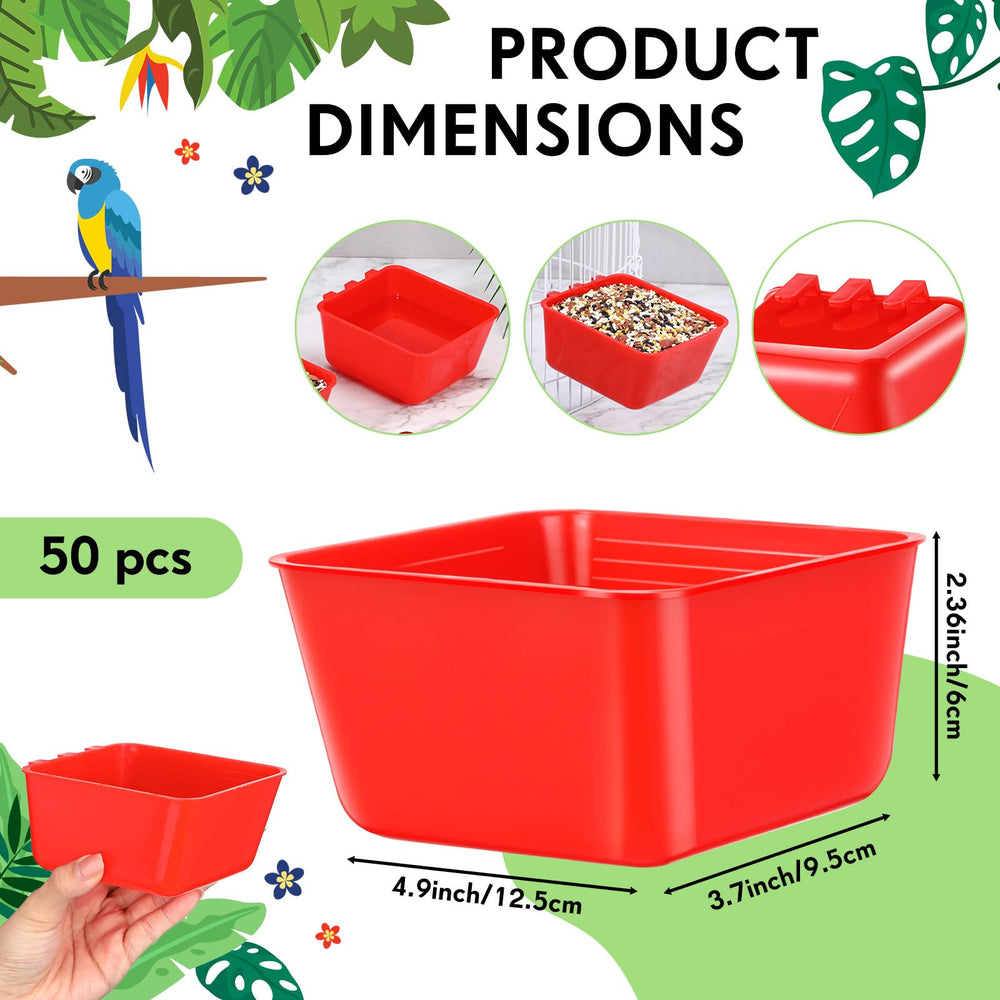 Maxdot 16 oz feeder cups for parrots minimize refills between uses