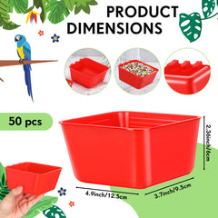 Maxdot 16 oz feeder cups for parrots minimize refills between uses