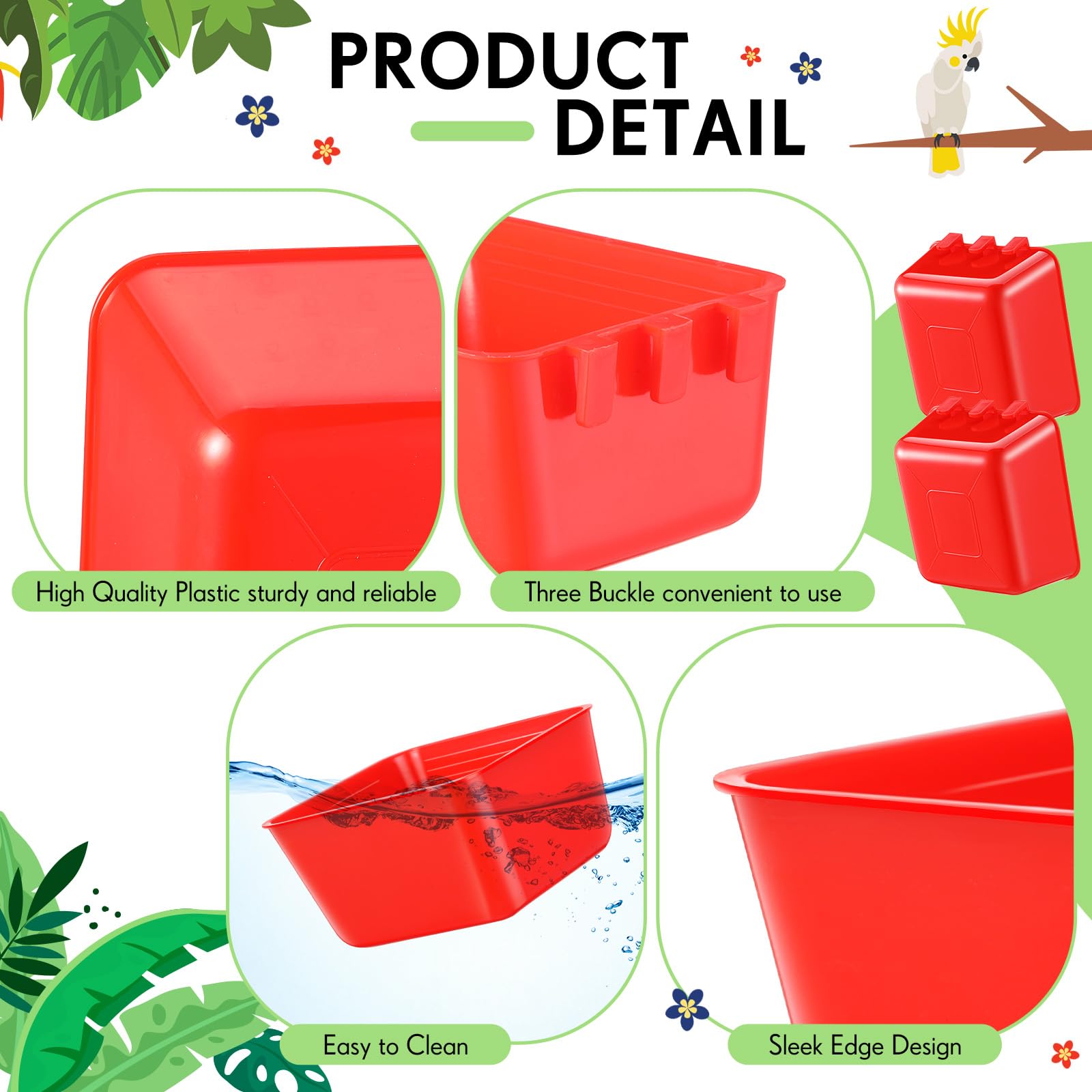 Maxdot red poultry water bowl is durable and long-lasting
