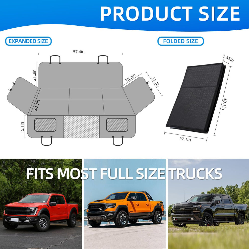 MAXFUT dog bed for truck converts rear seating into a cozy resting area.
