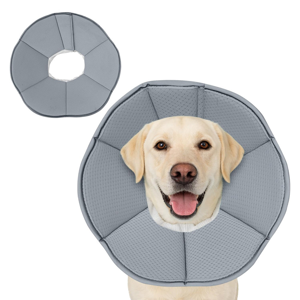 MAXFUT dog cone collar XXL front view showing breathable mesh and soft edges