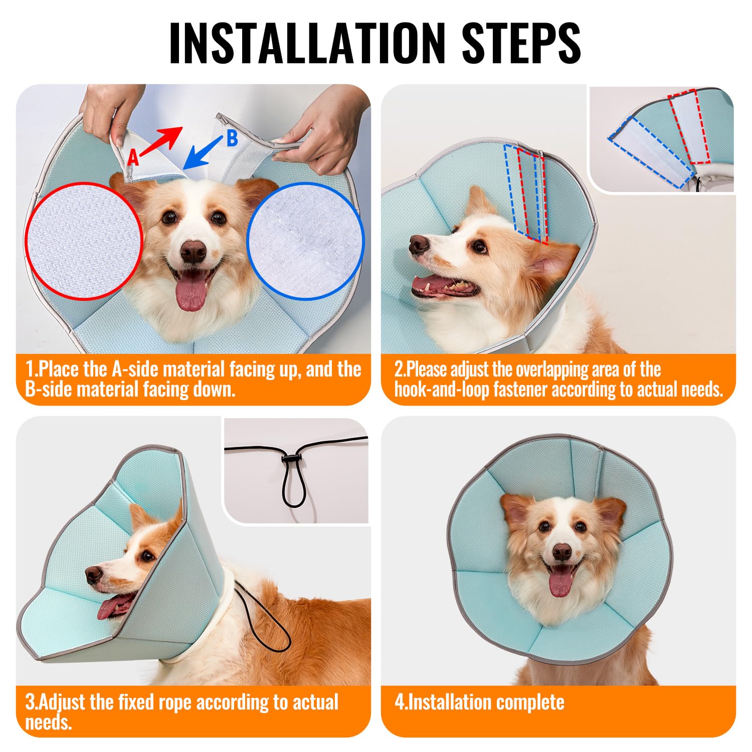 MAXFUT cone-fit-most-dogs helps with different neck sizes and head lengths.