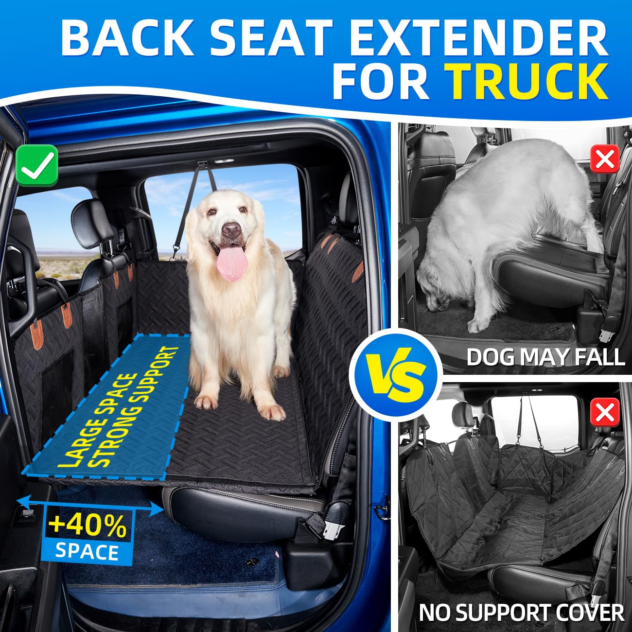 MAXFUT waterproof wear-resistant oxford fabric protects seats from spills and claws.