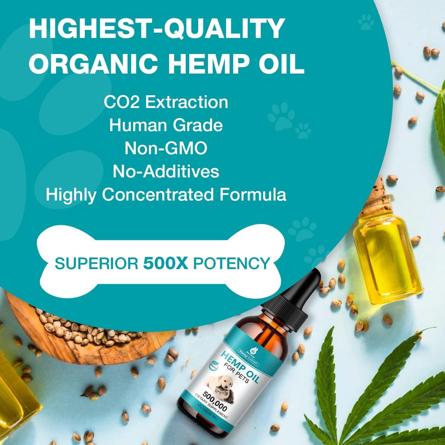 MaxHemp pet calming oil in use during stress