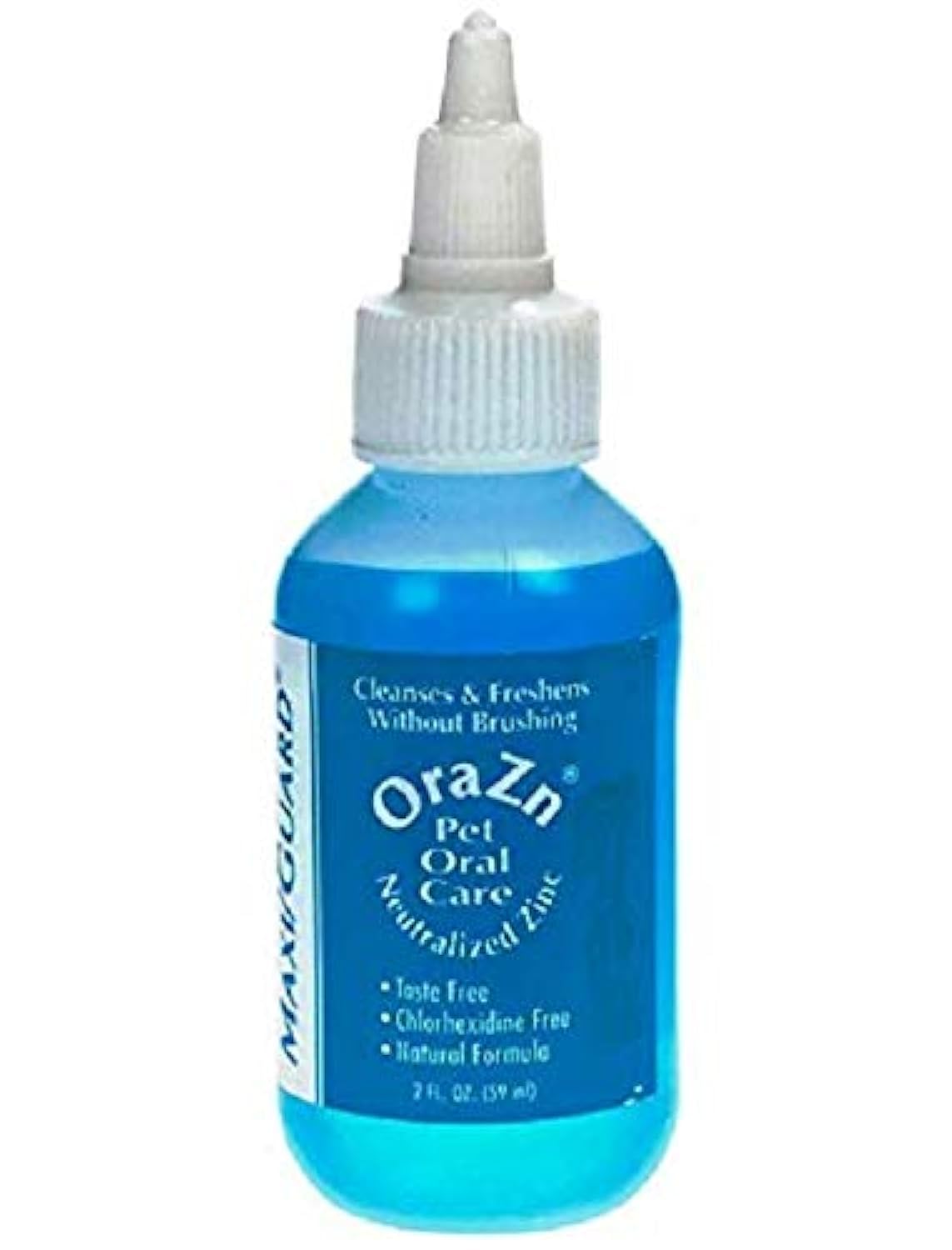 MaxiGuard OraZn pet dental care gel bottle for dogs, cats, and exotics