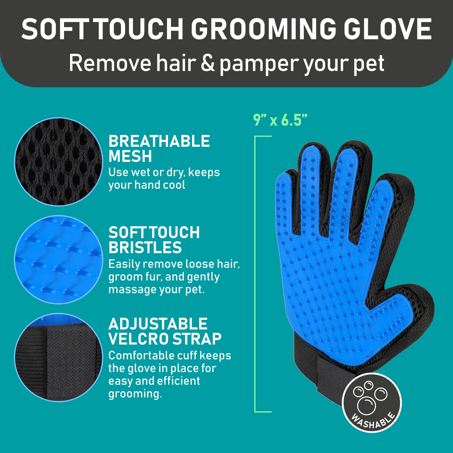 Maxpower Planet deshedding 17-teeth side promotes smoother coat.