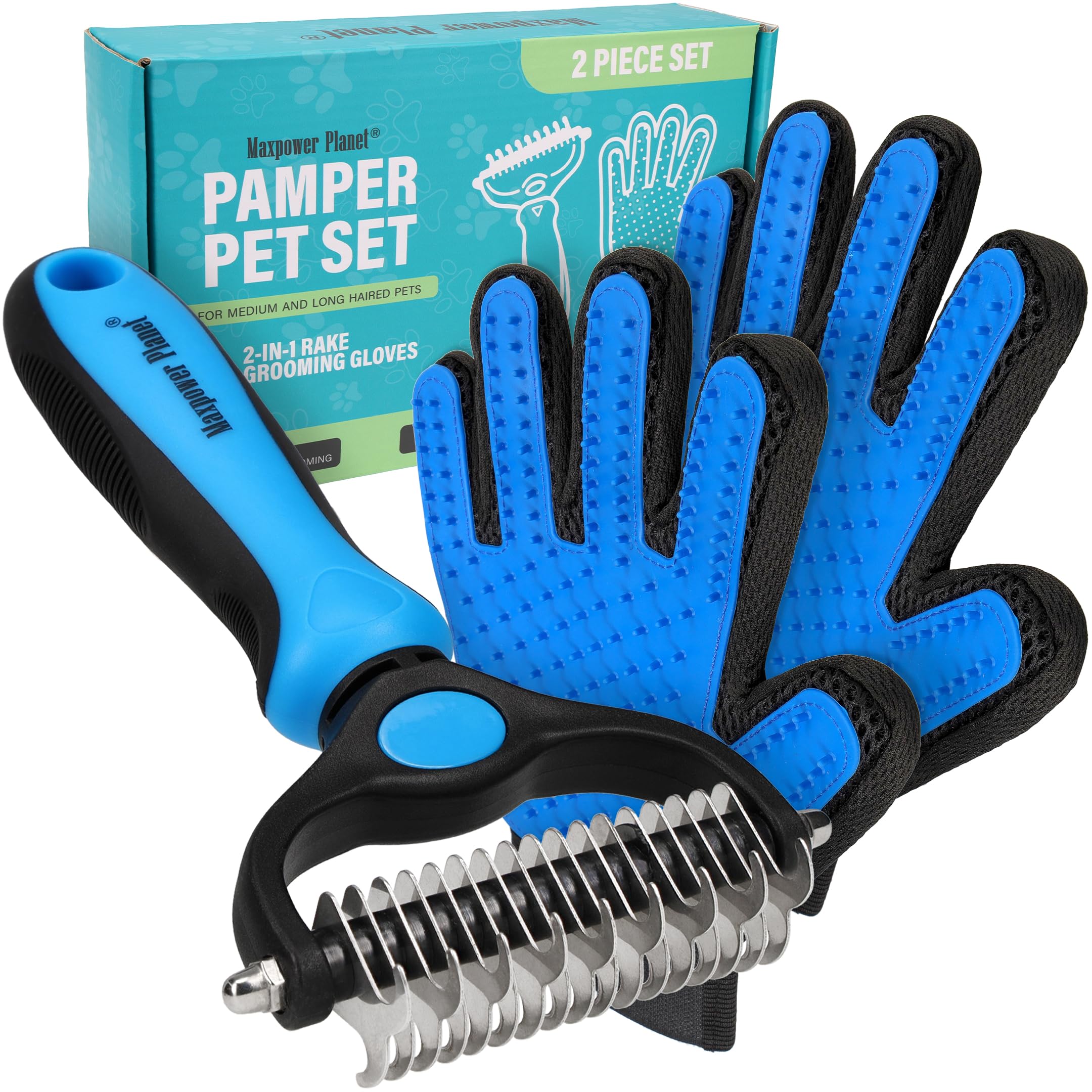 Maxpower Planet dual-sided dematting brush eases tangles safely.