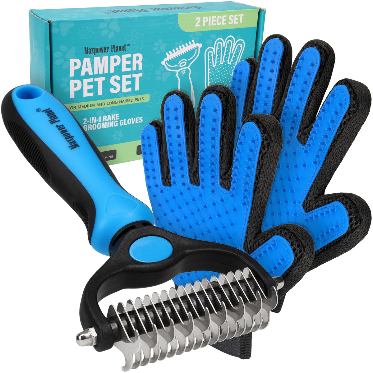 Maxpower Planet dual-sided dematting brush eases tangles safely.