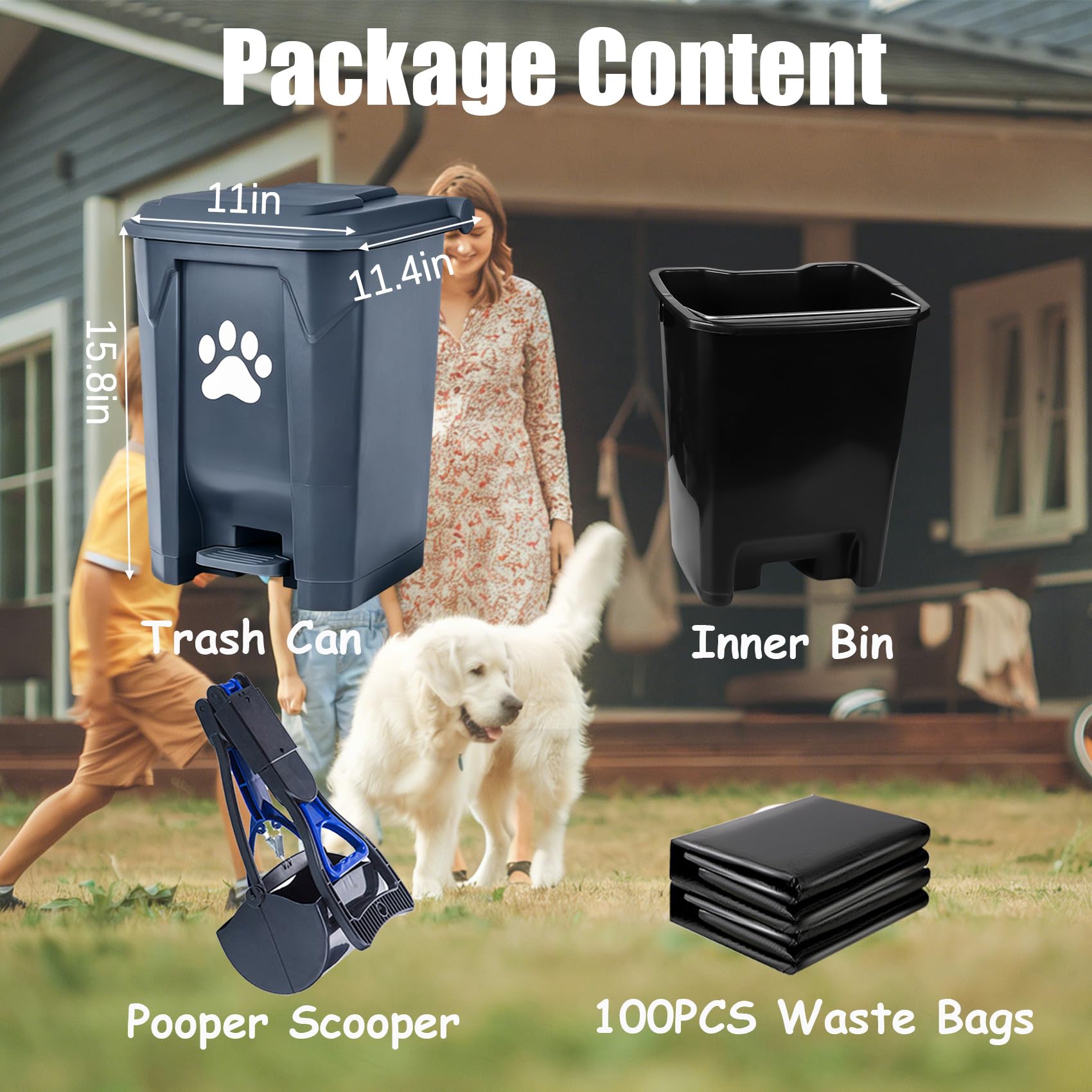 Mayayaday fully assembled trash can arrives ready to use.