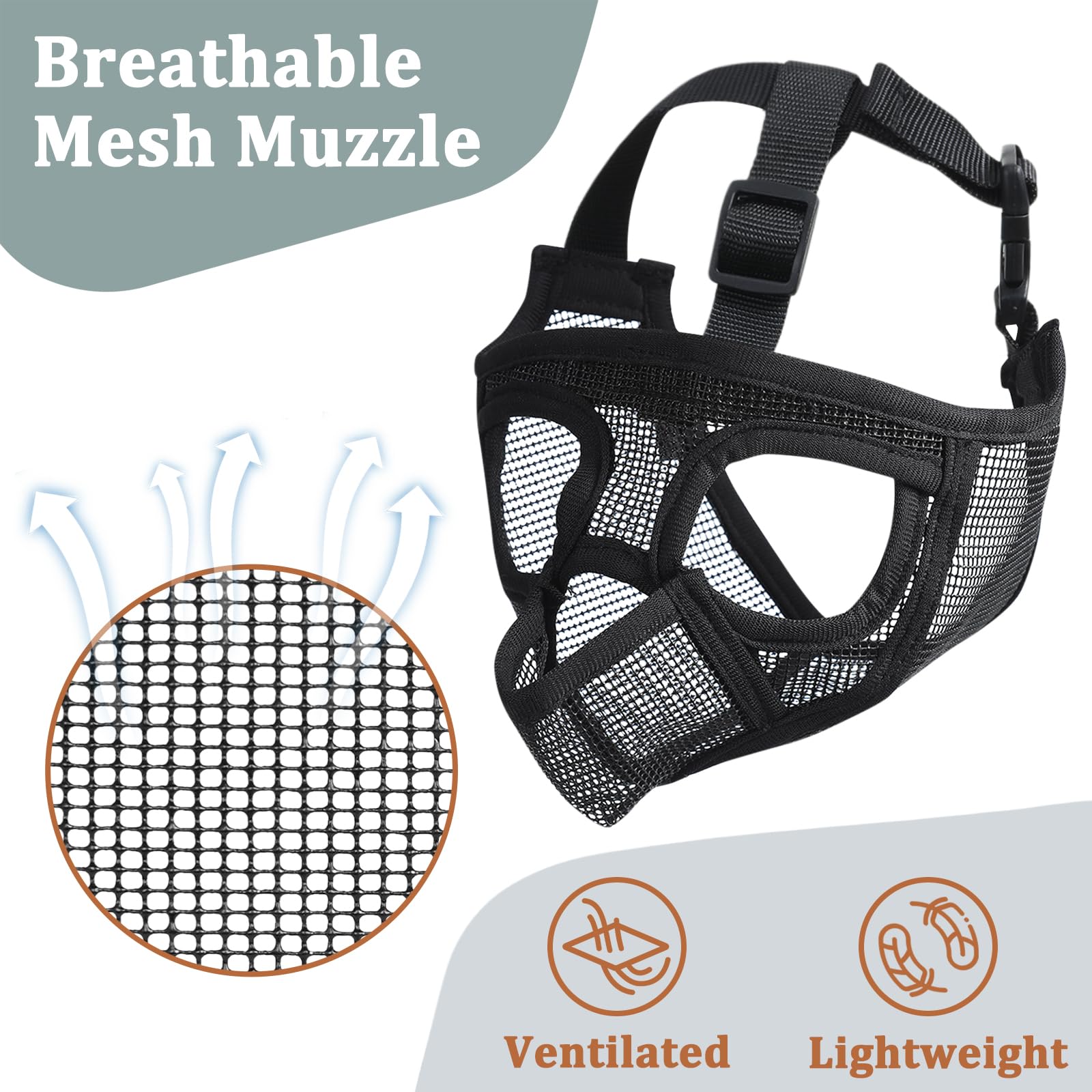 Mayerzon breathable lightweight dog muzzle keeps dogs cool and comfortable.