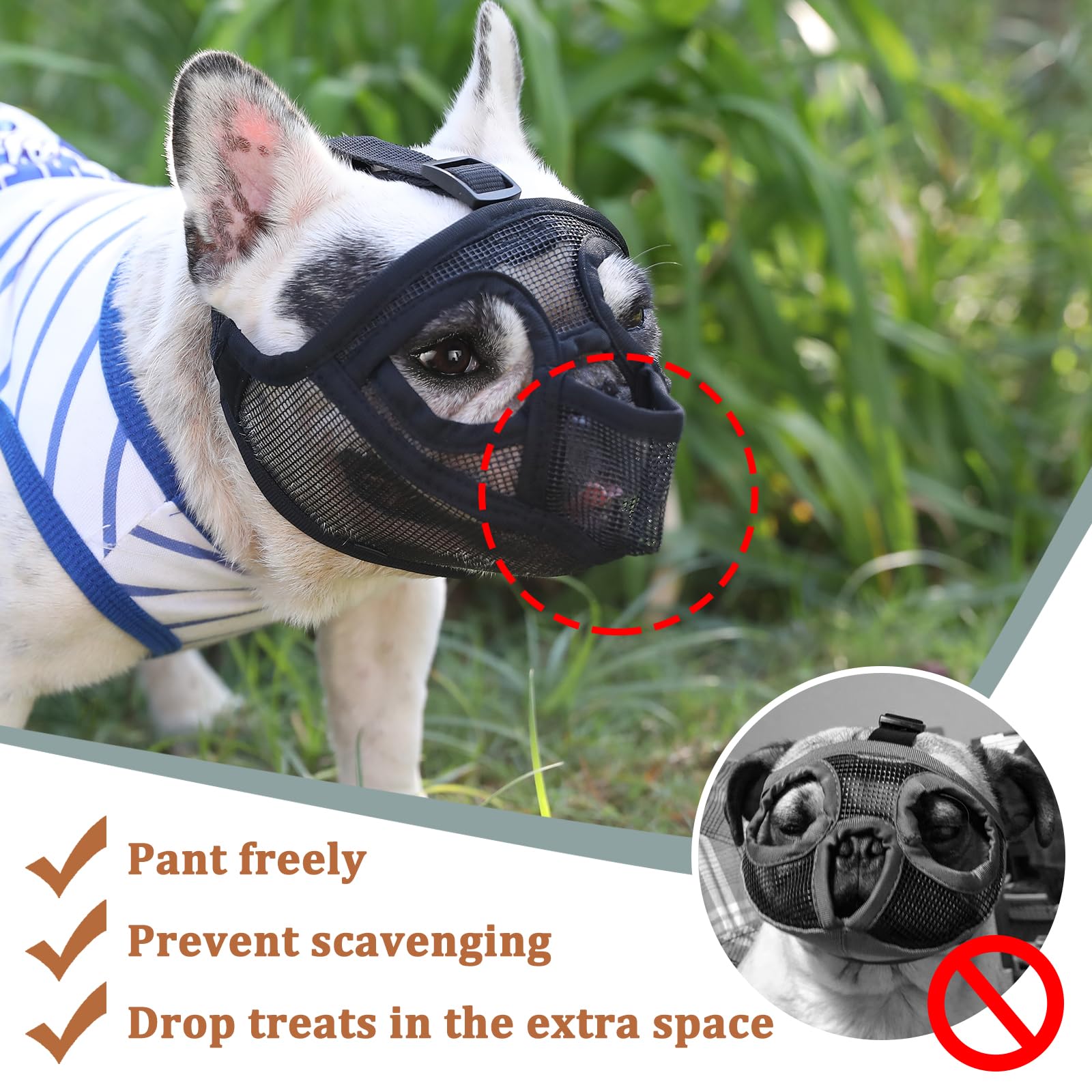 Mayerzon breathable mesh muzzle provides cooling air flow