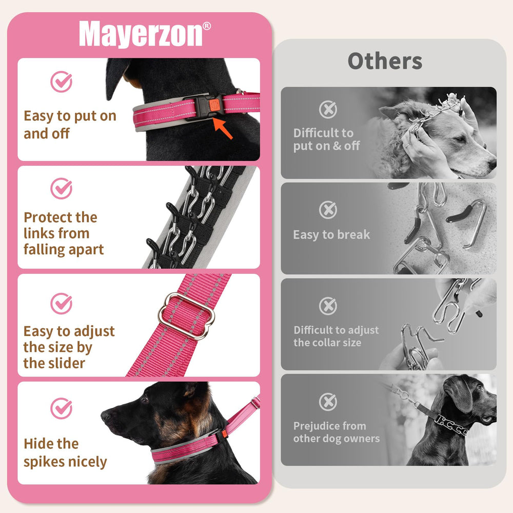 Mayerzon collar reflective stitching visible in low light for safer night strolls