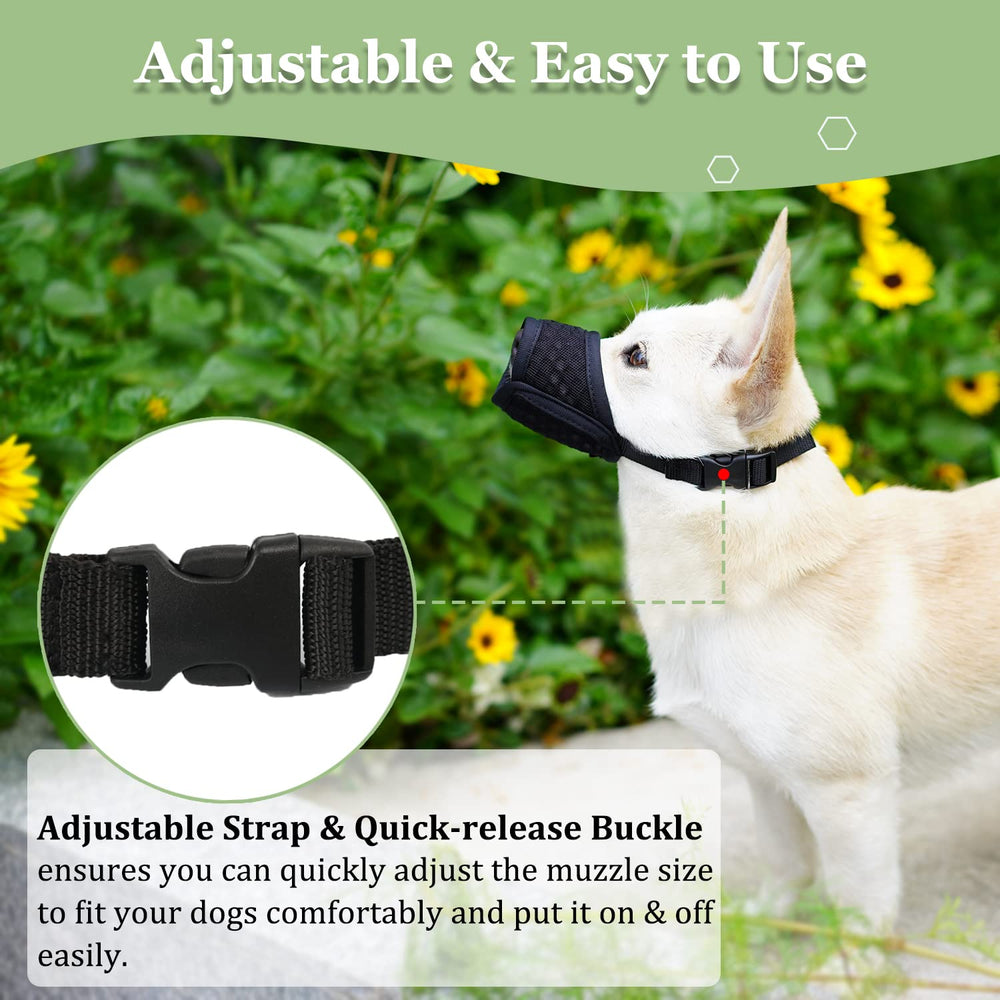 Mayerzon muzzle adjustable nylon strap for quick, secure adjustments.
