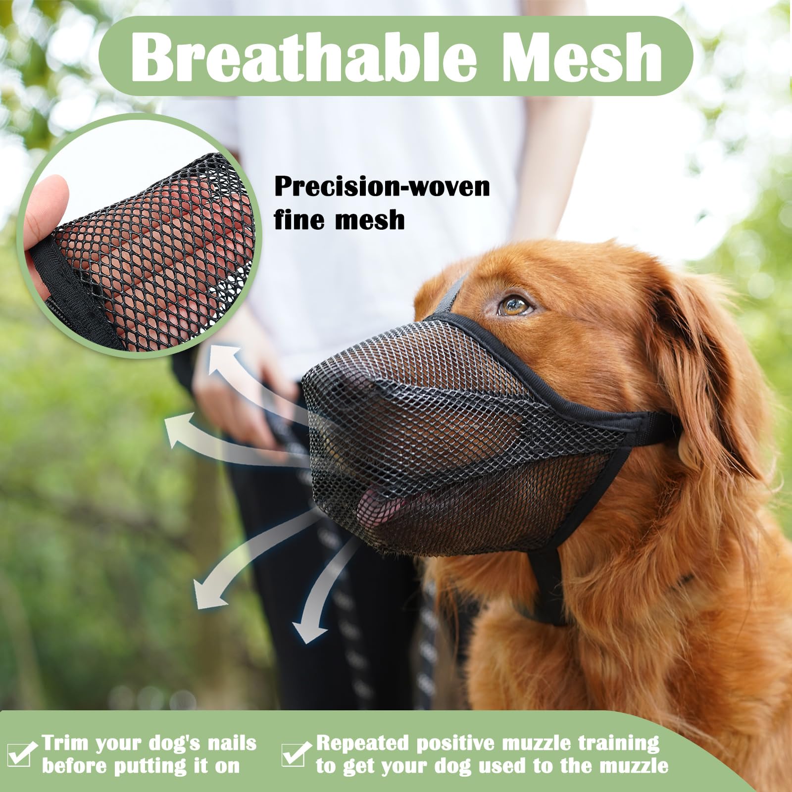 Mayerzon dog muzzle adjustable straps ensure secure, customizable fit.