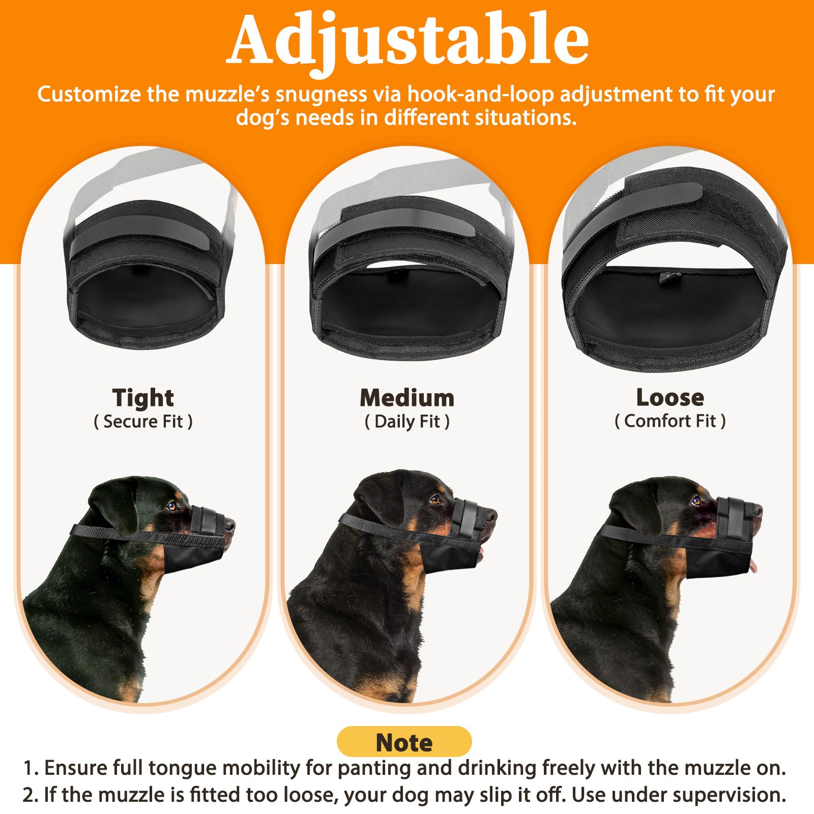 Mayerzon muzzle demonstrates breathing and panting suitability for daily activities.
