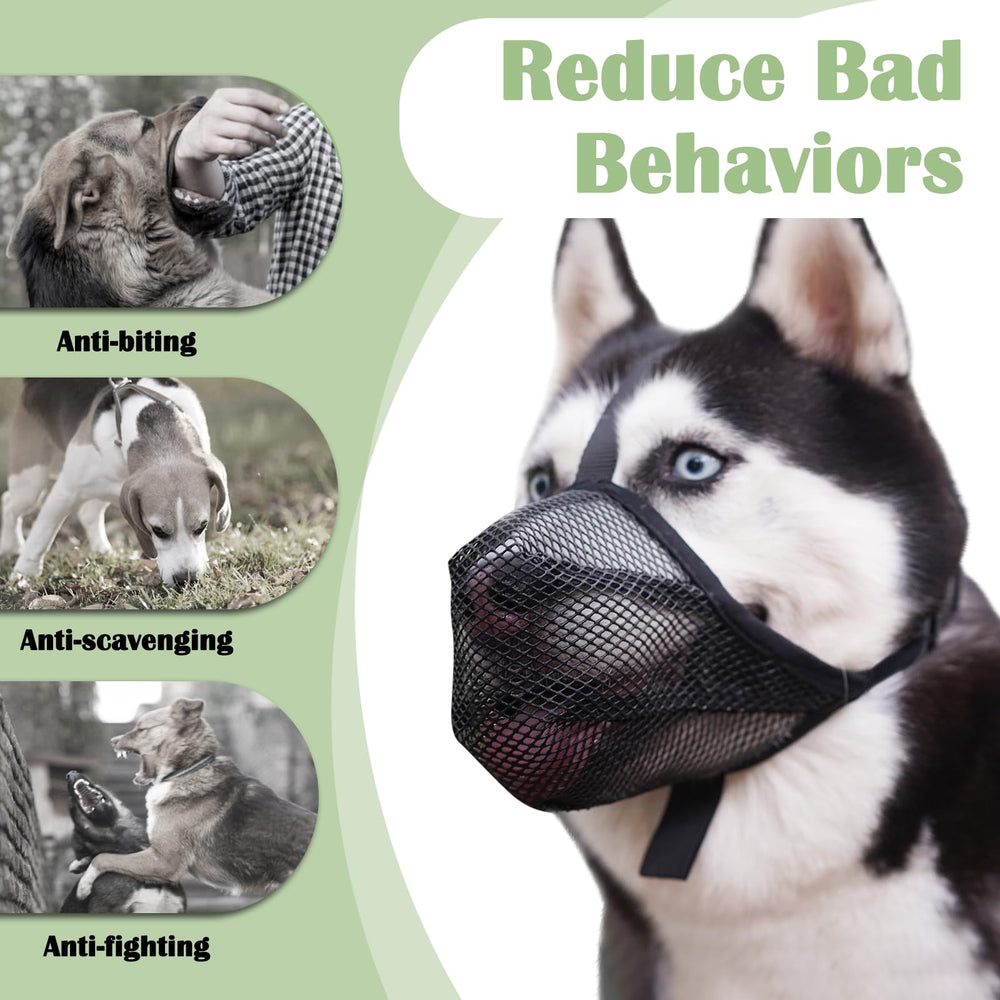Mayerzon dog muzzle breathable design keeps air flowing during wear.