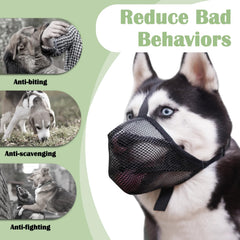 Mayerzon dog muzzle breathable design keeps air flowing during wear.
