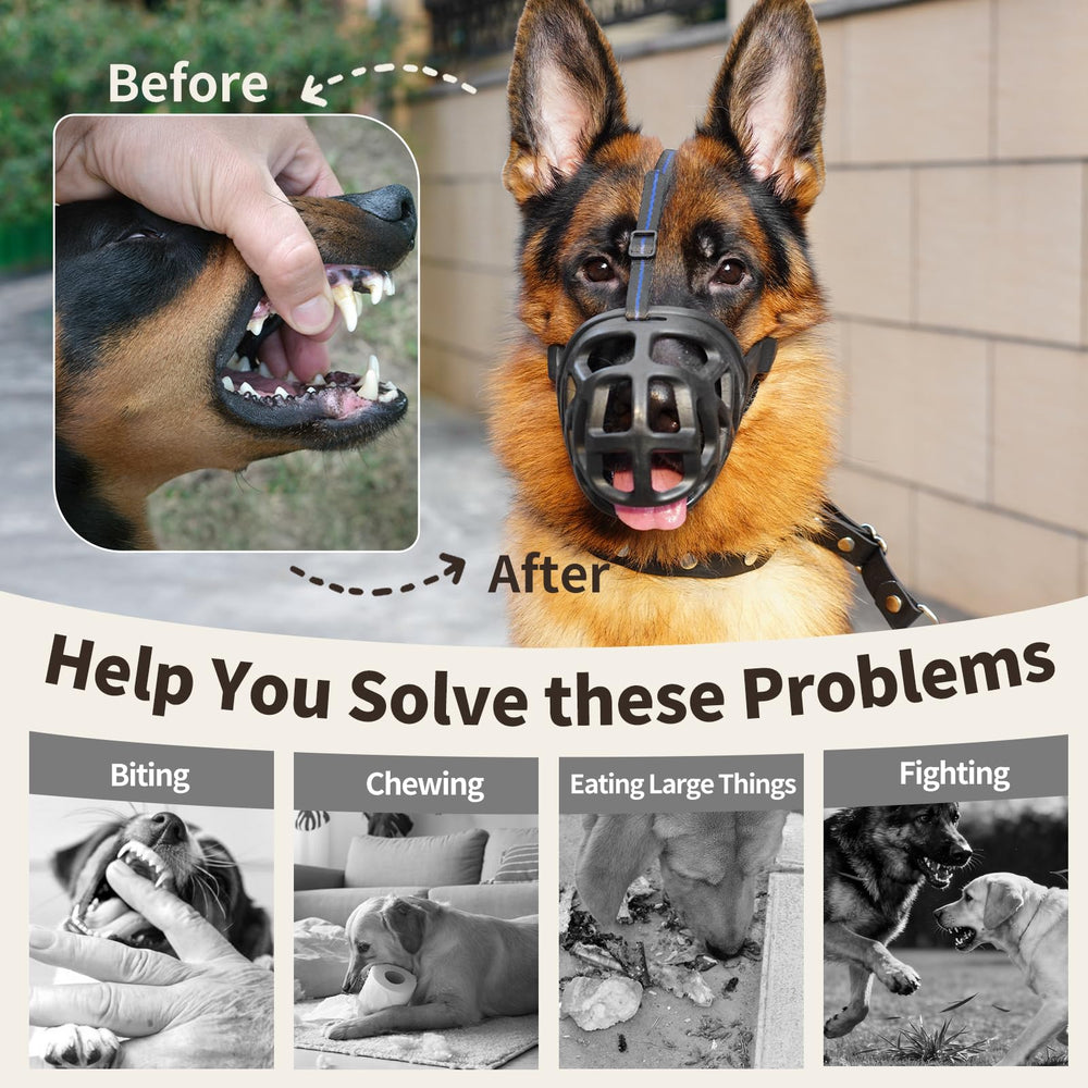 Mayerzon anti bite muzzle supports grooming and vet visits safely.