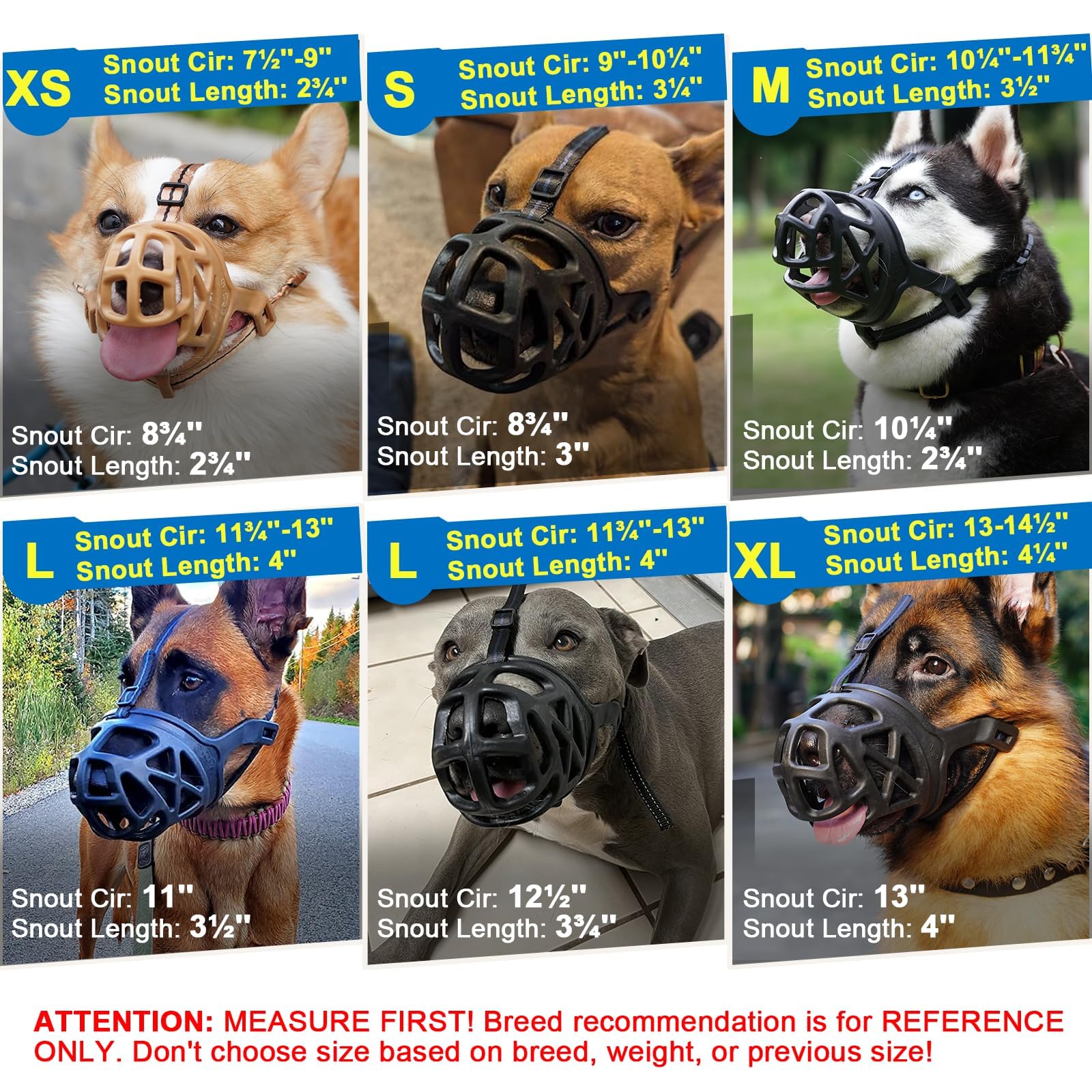 Mayerzon Dog Muzzle large dog fit suitable for Belgian Malinois and more.