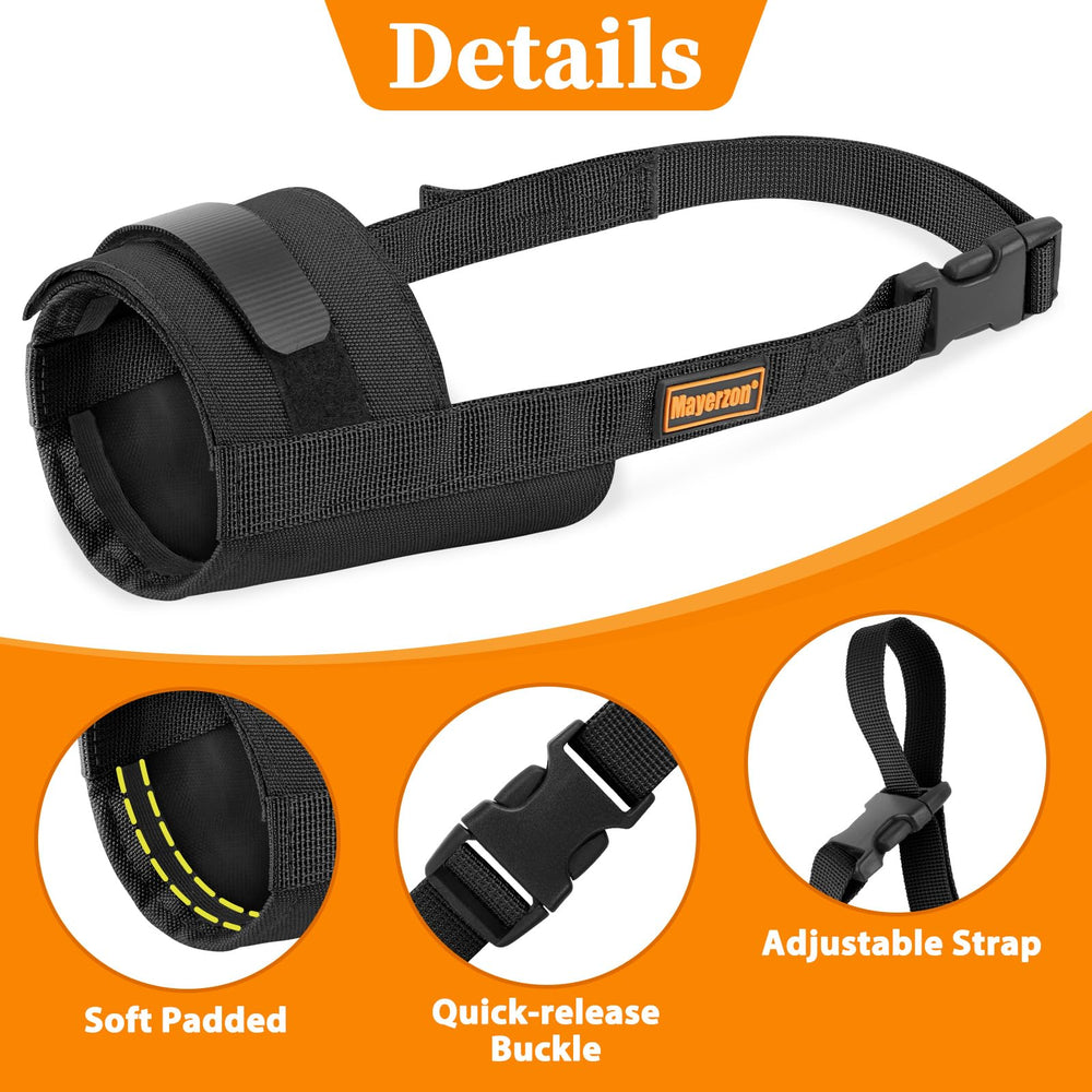 Mayerzon muzzle supervised wear supports safety during training.
