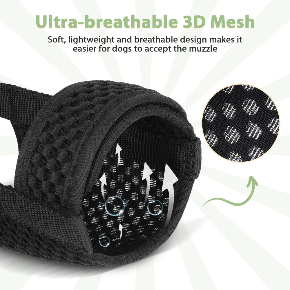 Mayerzon dog muzzle soft mesh breathable design keeps dog cool