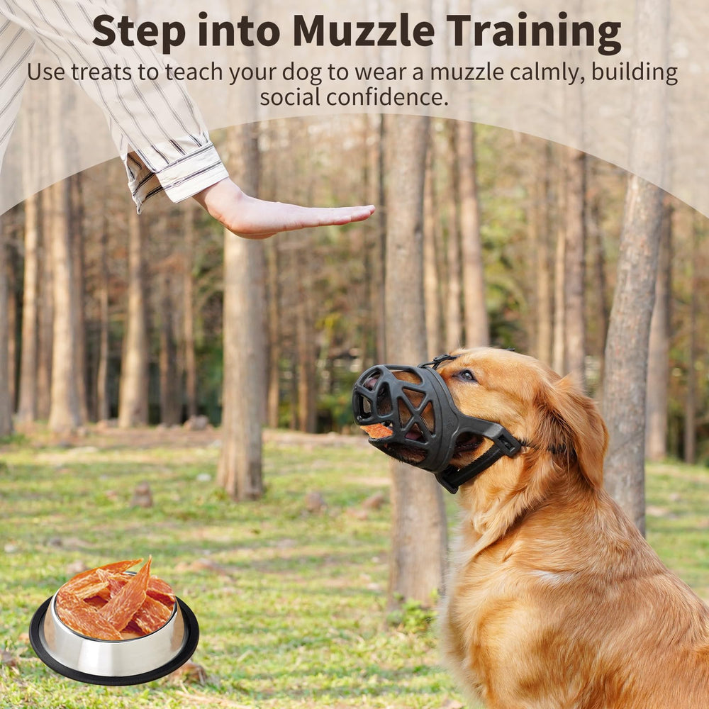 Mayerzon Dog Muzzle soft rubber shell adds comfort during daily wear.
