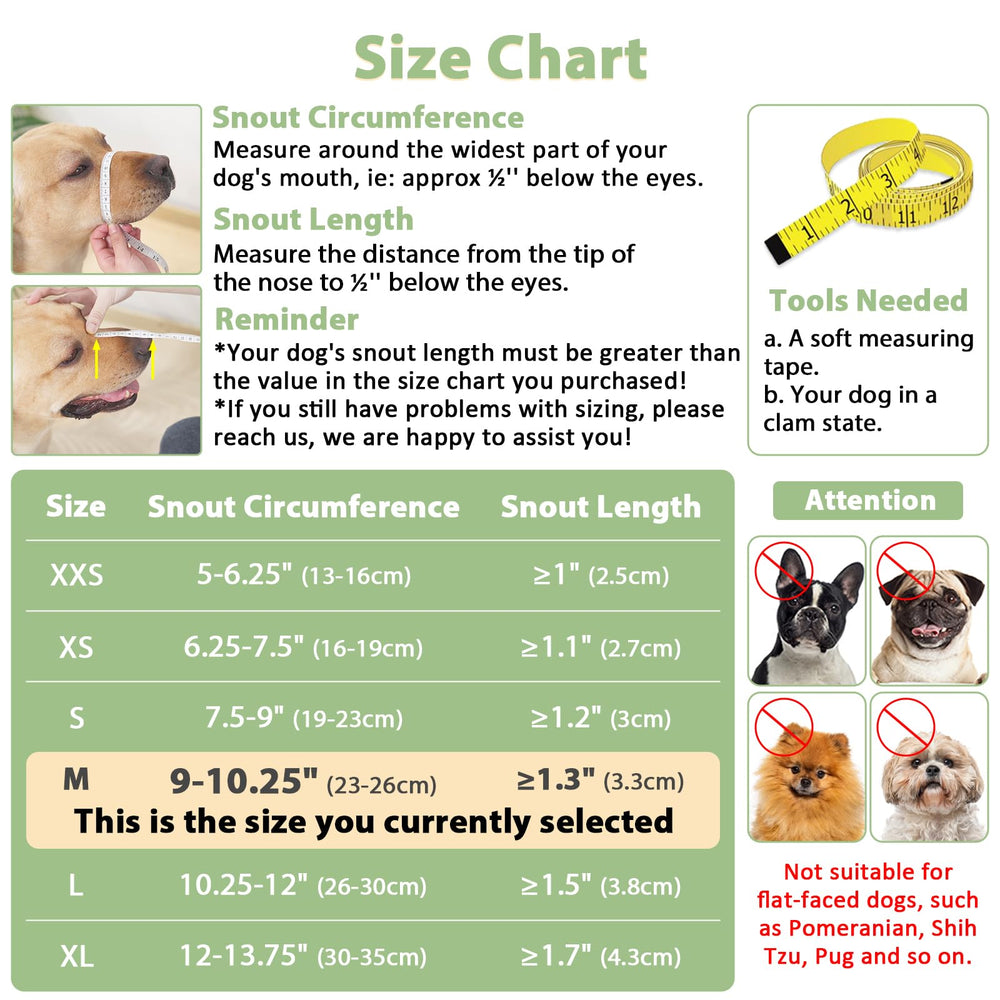 Mayerzon vision friendly snout area maintains visibility during walks