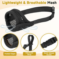 Opening front design of Mayerzon muzzle allows panting and water access.