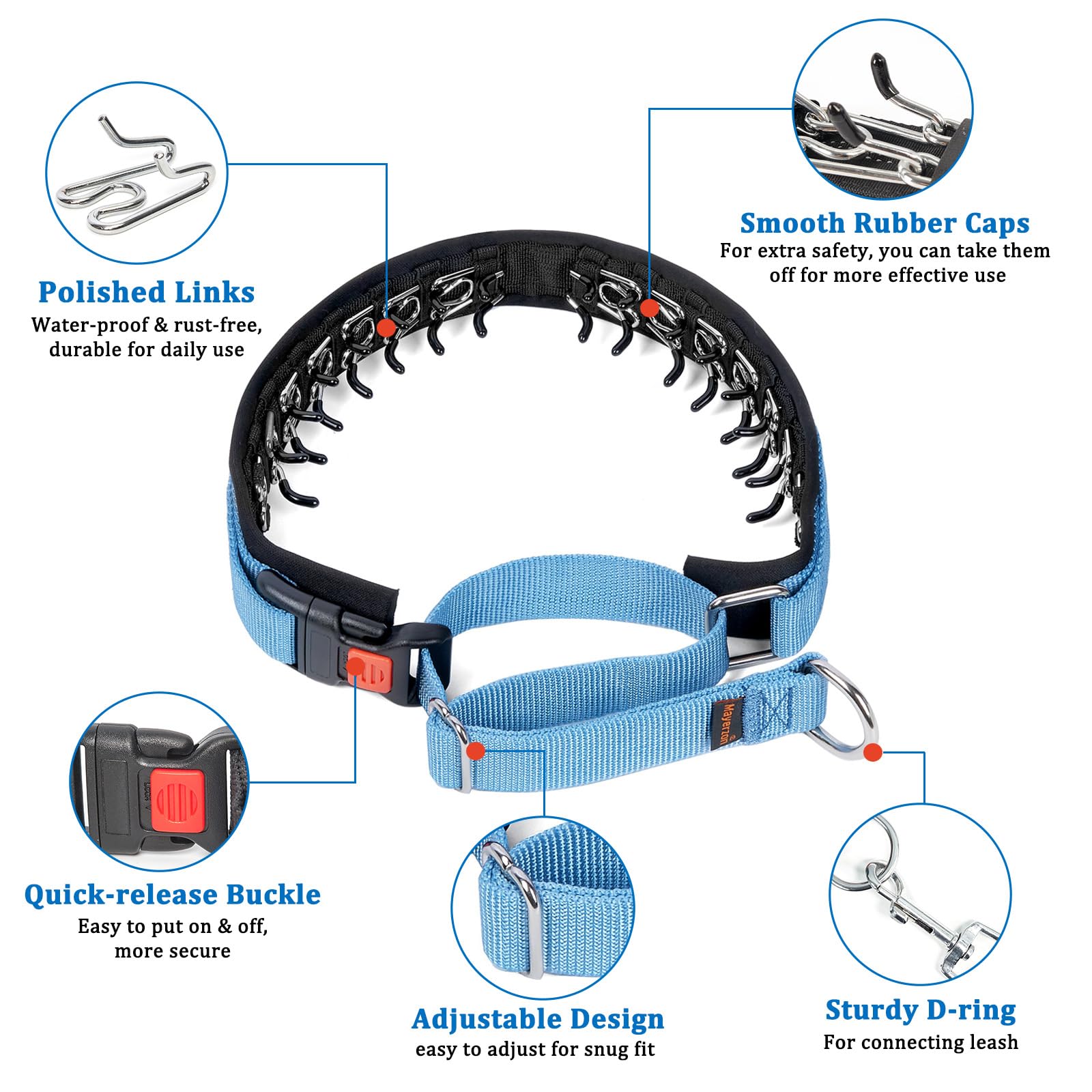 Mayerzon heavy-duty nylon strap ensures long-lasting wear.