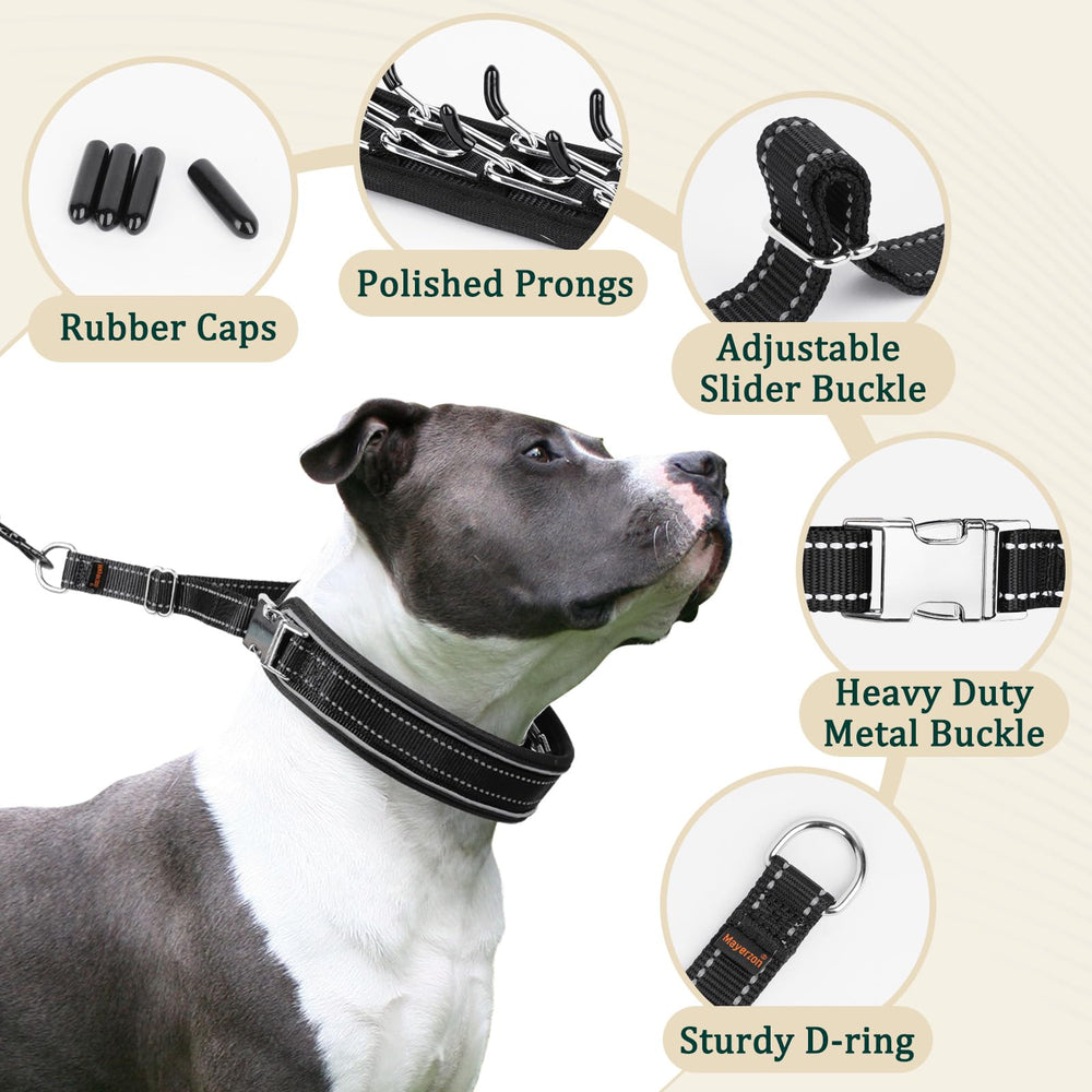 Mayerzon martingale-style collar with adjustable fit for growing large dogs.