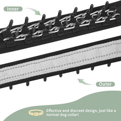 Mayerzon Martingale no pull collar adjustable slider closeup demonstrates easy neck fit