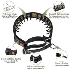 Mayerzon collar close-up shows two-way links and discreet correction design.